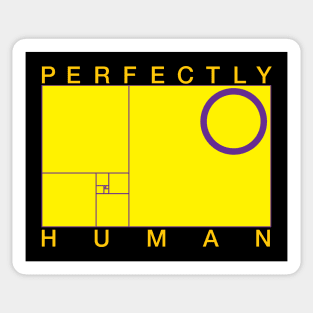 Perfectly Human - Intersex Pride Flag Sticker